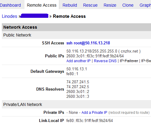 Linode VPS 