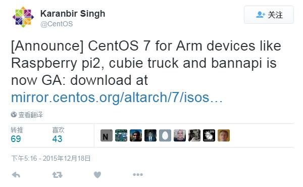 CentOS 7 AMRʽ֧ݮ2/㽶/CubieTruck