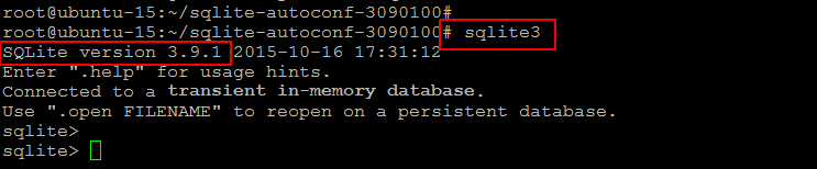 Testing SQLite Installation