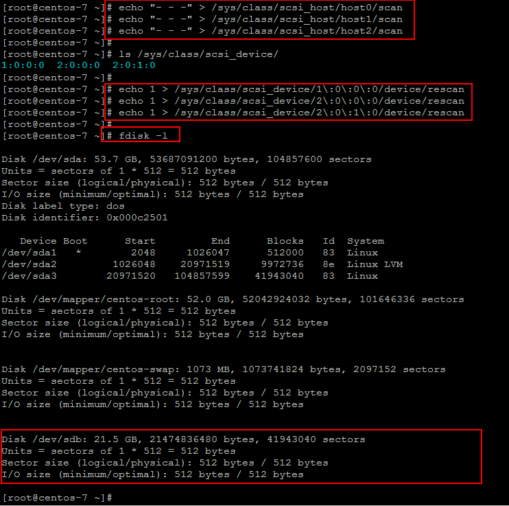 Scanning new disk