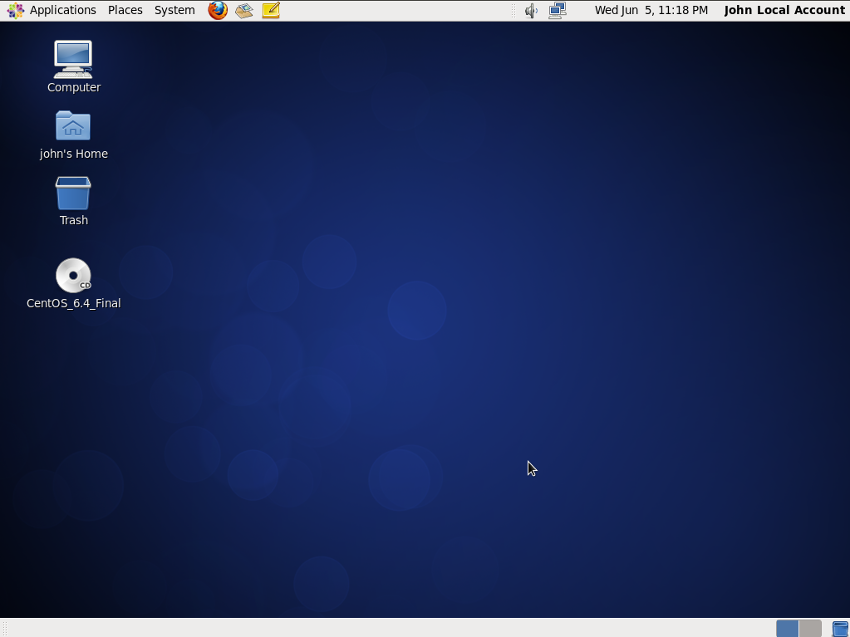 GUI Login Screen Centos 6.4