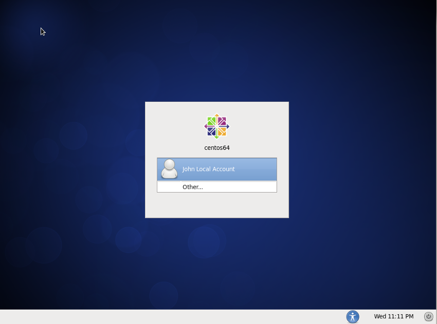 GUI Login Screen Centos 6.4