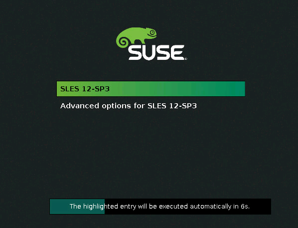 Kernel selection menu at boot in SUSE 12